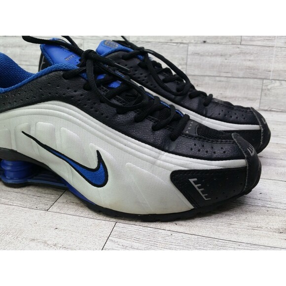 Men's Nike Shox R4 Retro Sneakers Silver Blue Black Shoes BV1111-100 Sz 10 2018 - Picture 3 of 13